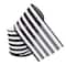 4" x 18ft. Faux Linen Wired Black & White Stripe Ribbon by Celebrate It™